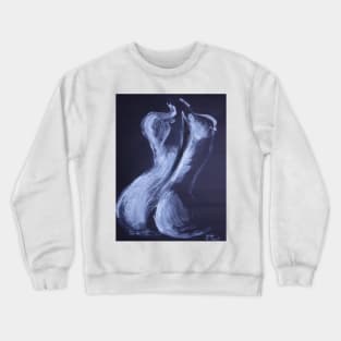 Black And White Back - Female Nude Crewneck Sweatshirt